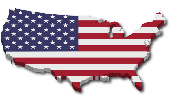 US flag map